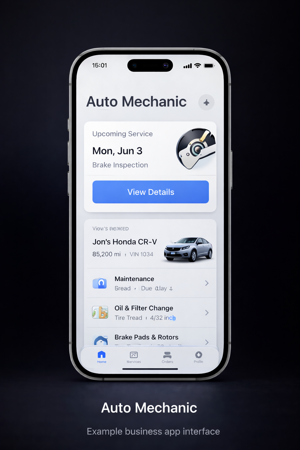 Mechanic App example